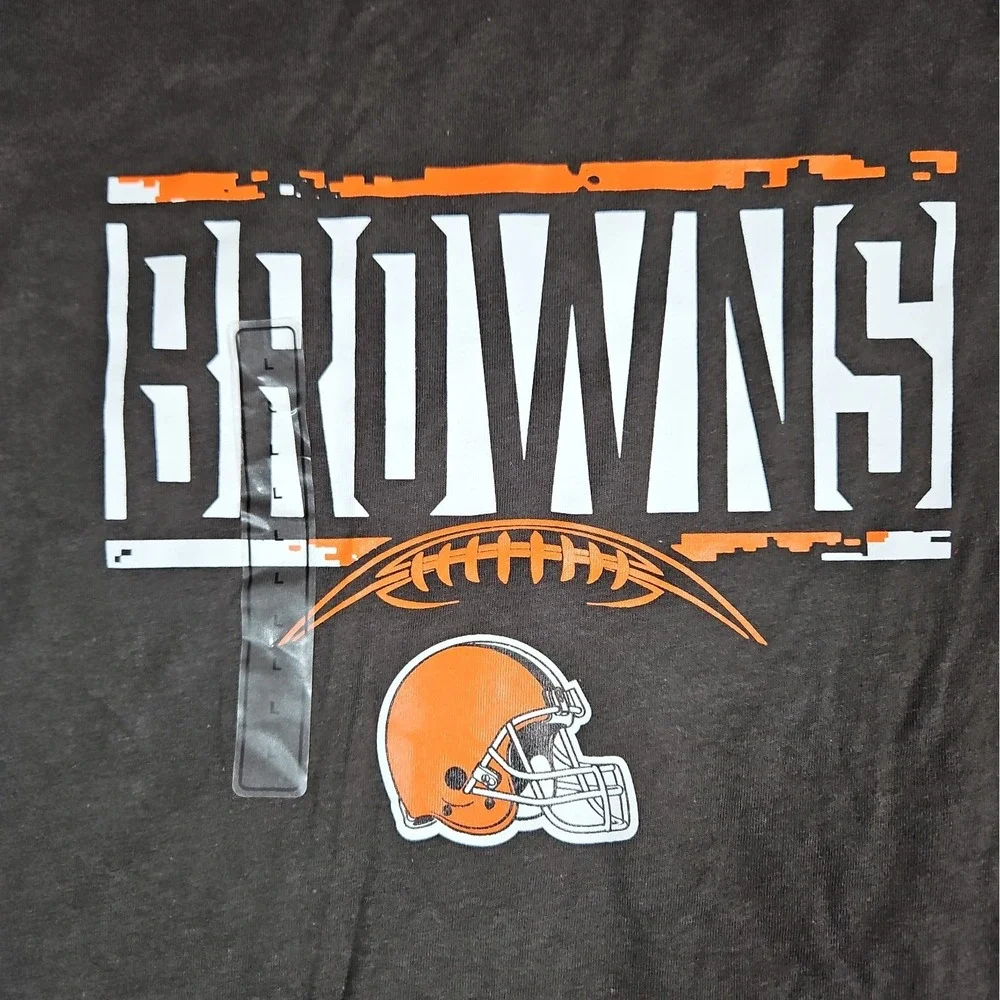 NFL Cleveland Browns Youth Brown Graphic T Shirt Size Large NWT